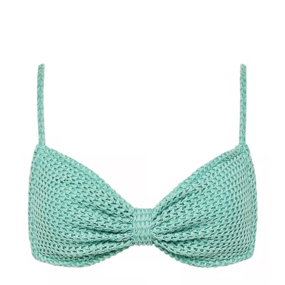 New! Montce turquoise crochet Vero variation bikini top 24230